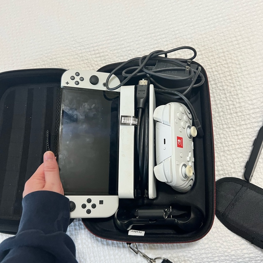 Nintendo Switch Console with White Joy-Con Controllers